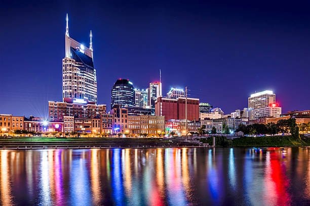 Nashville skyline at night