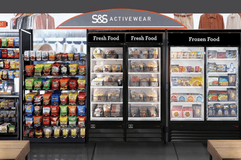 “Dickson TN workplace micro market with full snack and drink selection.”