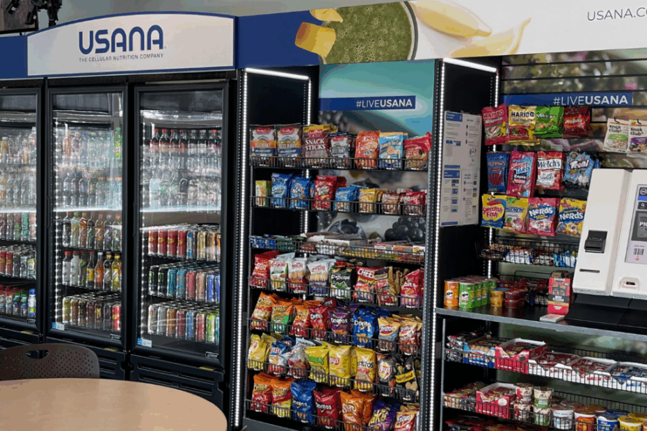 Breakroom micro market in Murfreesboro with grab-and-go snacks and beverages