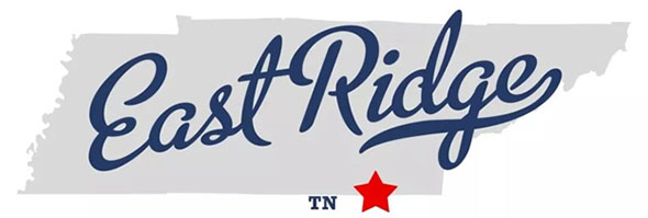 East Ridge Tennessee welcome sign and community logo