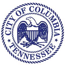 Columbia Tennessee downtown square and local businesses