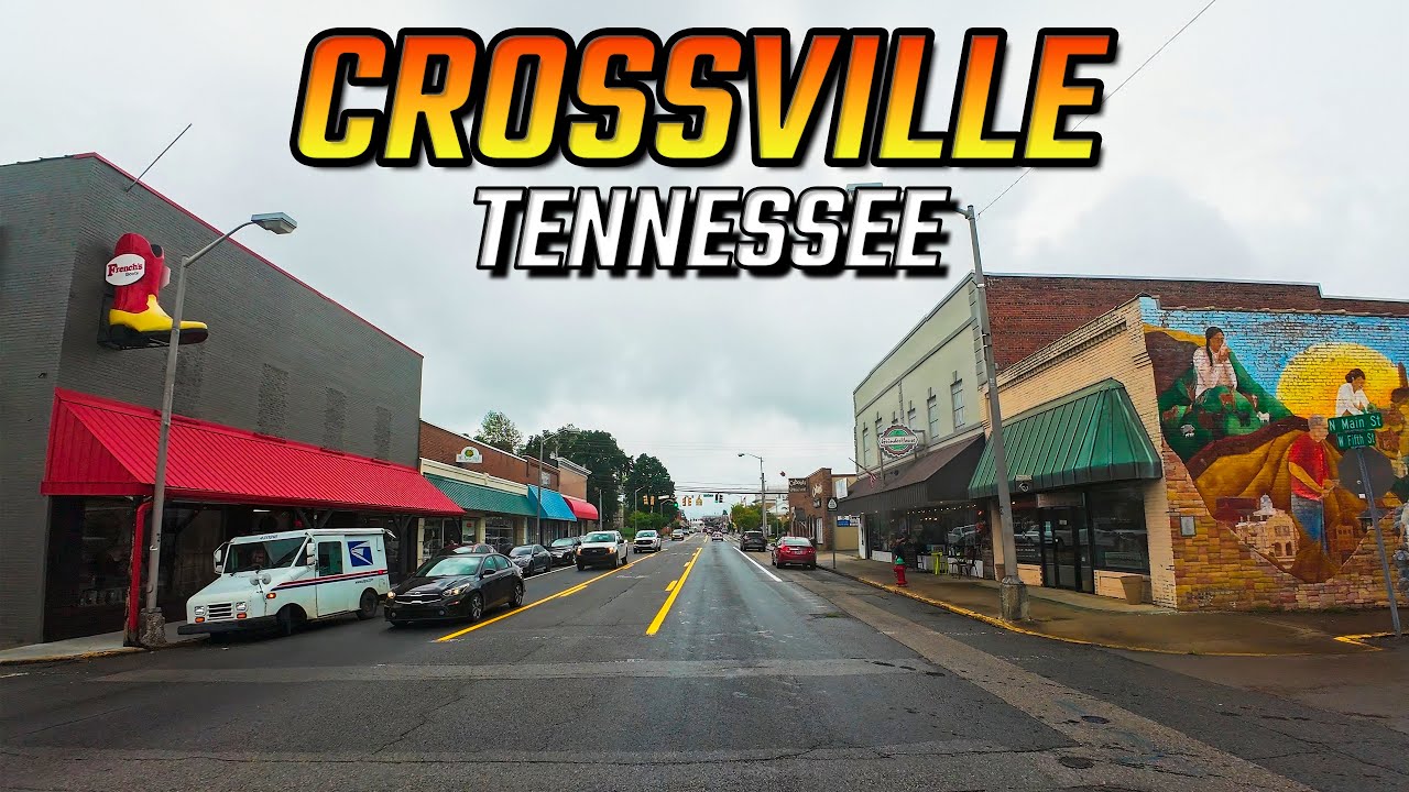 Crossville Tennessee downtown and Cumberland Plateau scenery